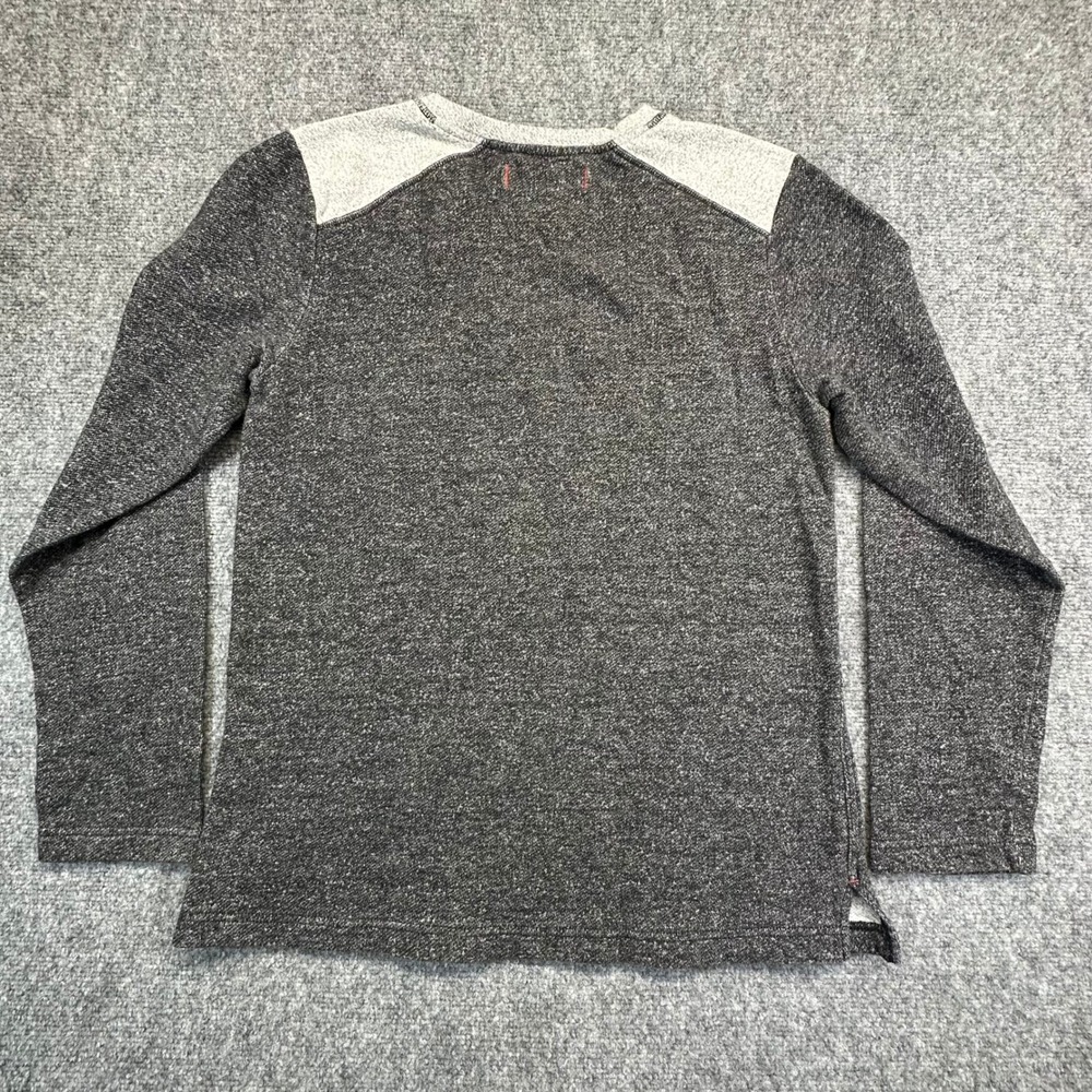 Tommy Bahama Long Sleeve Shirt Mens Medium Grey Heathered Contrast Shoulder Logo - Picture 9 of 9